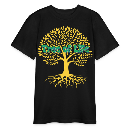 Bio Teenager T-Shirt - TREE OF LIFE - Schwarz