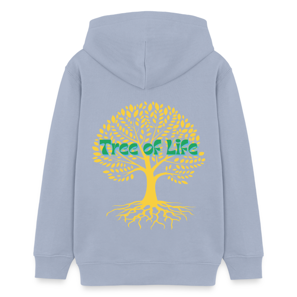 Teenager Bio-Hoodie - TREE OF LIFE - Lavendel-Violett