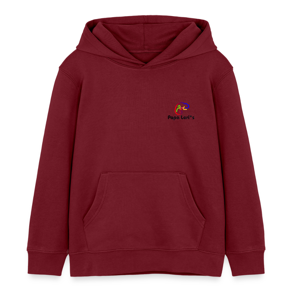 Kinder Bio-Hoodie - SERENITY IN THE SUNSET - Burgunderrot