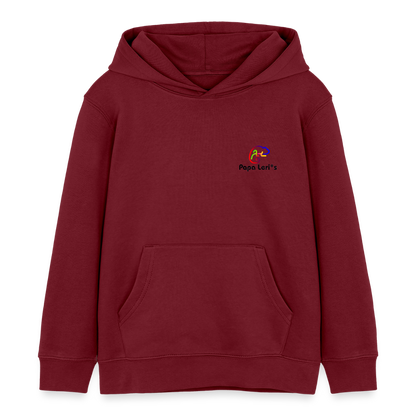 Kinder Bio-Hoodie - SERENITY IN THE SUNSET - Burgunderrot