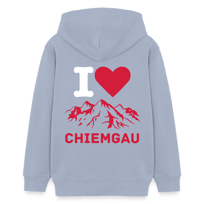 Teenager Bio-Hoodie -  I LOVE CHIEMGAU - Lavendel-Violett