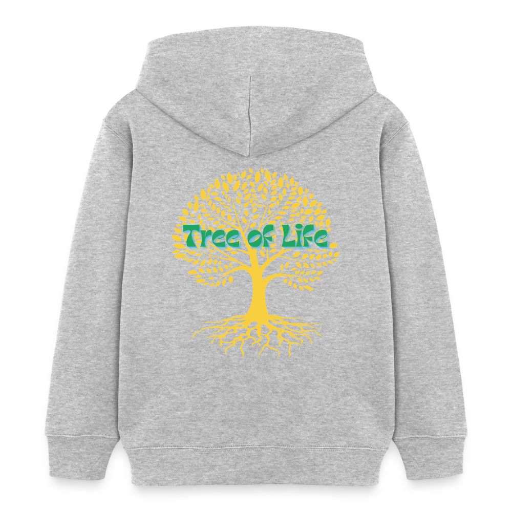 Kinder Bio-Hoodie - TREE OF LIFE - Grau meliert