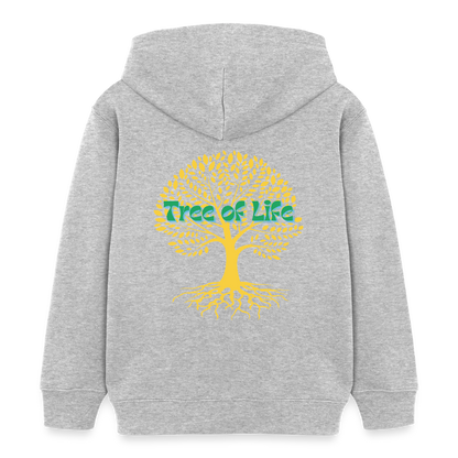 Kinder Bio-Hoodie - TREE OF LIFE - Grau meliert