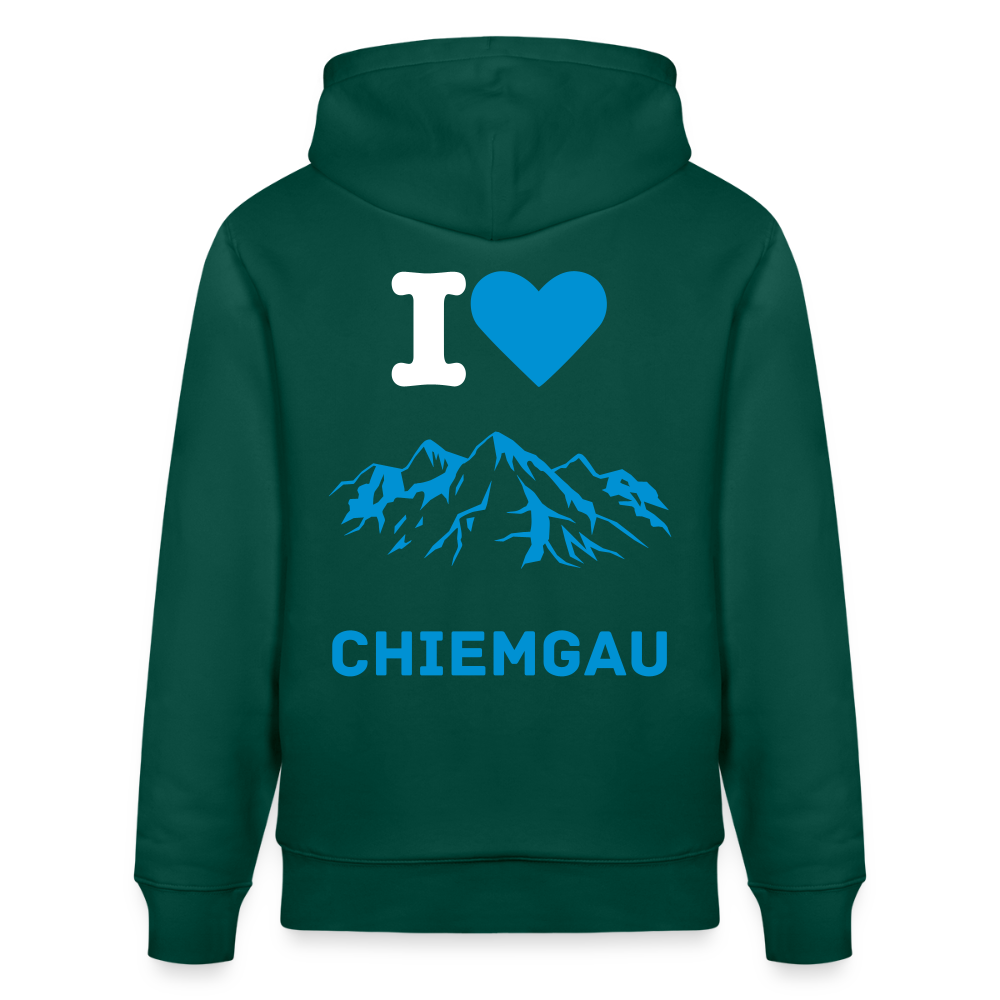 Unisex Herren Damen Bio-Hoodie - I LOVE CHIEMGAU - Forest