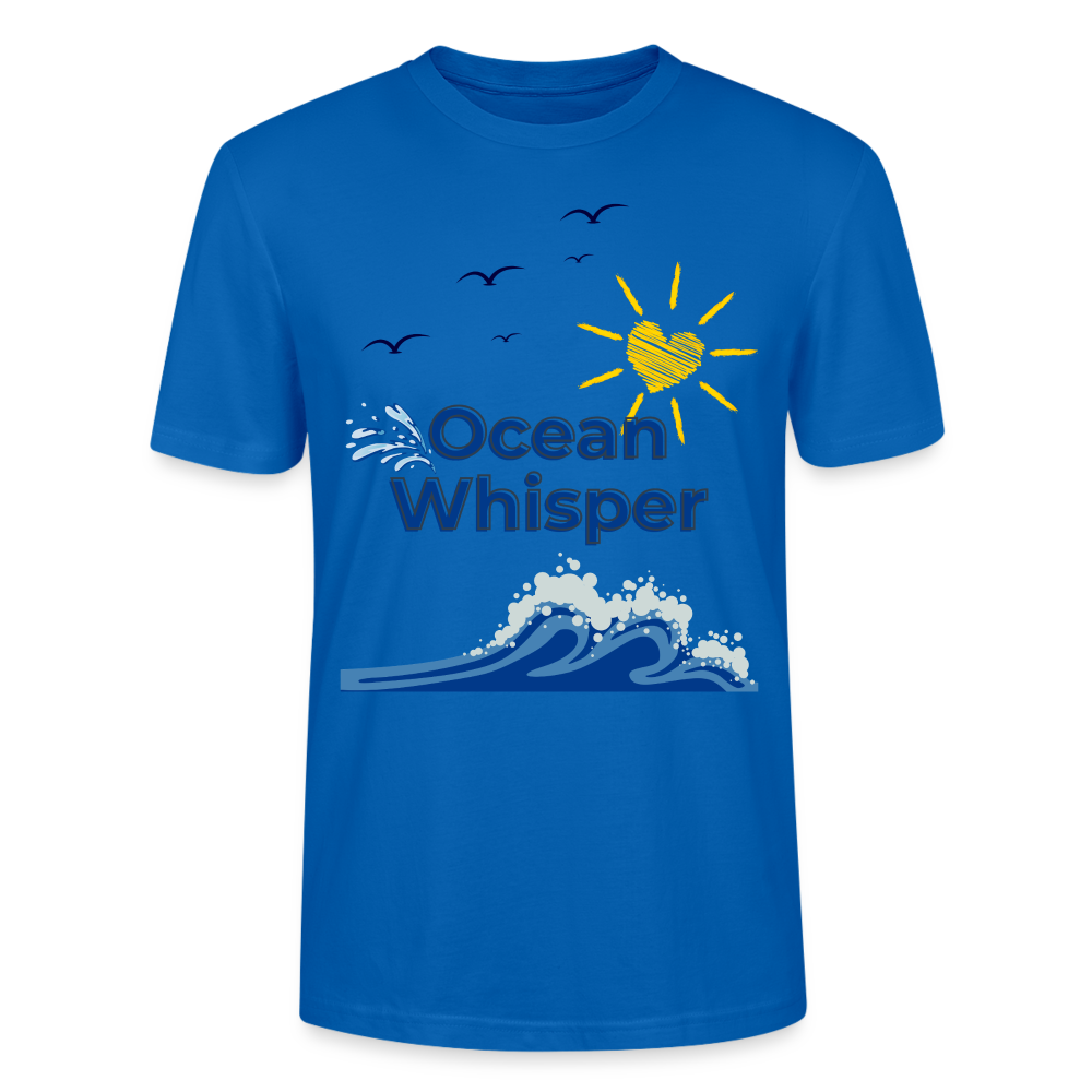 Unisex Herren Damen Bio T-Shirt - OCEAN WHISPER - Pfauenblau