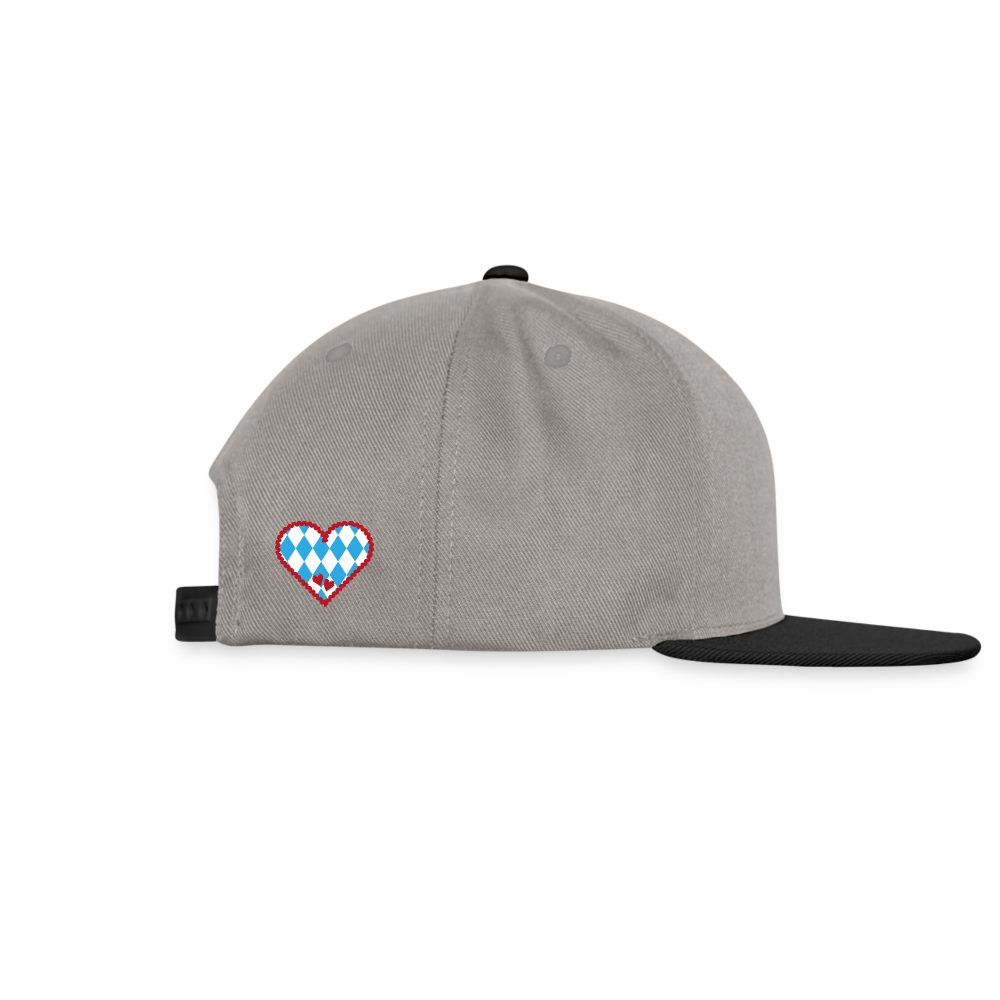 Snapback Cap - I LOVE CHIEMGAU - versch. Farben - Graphit/Schwarz