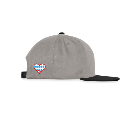 Snapback Cap - I LOVE CHIEMGAU - versch. Farben - Graphit/Schwarz