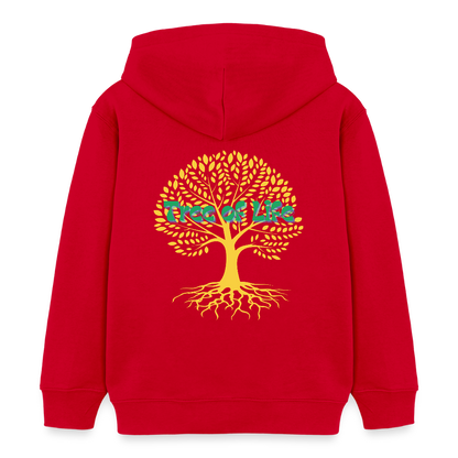 Kinder Bio-Hoodie - TREE OF LIFE - Rot