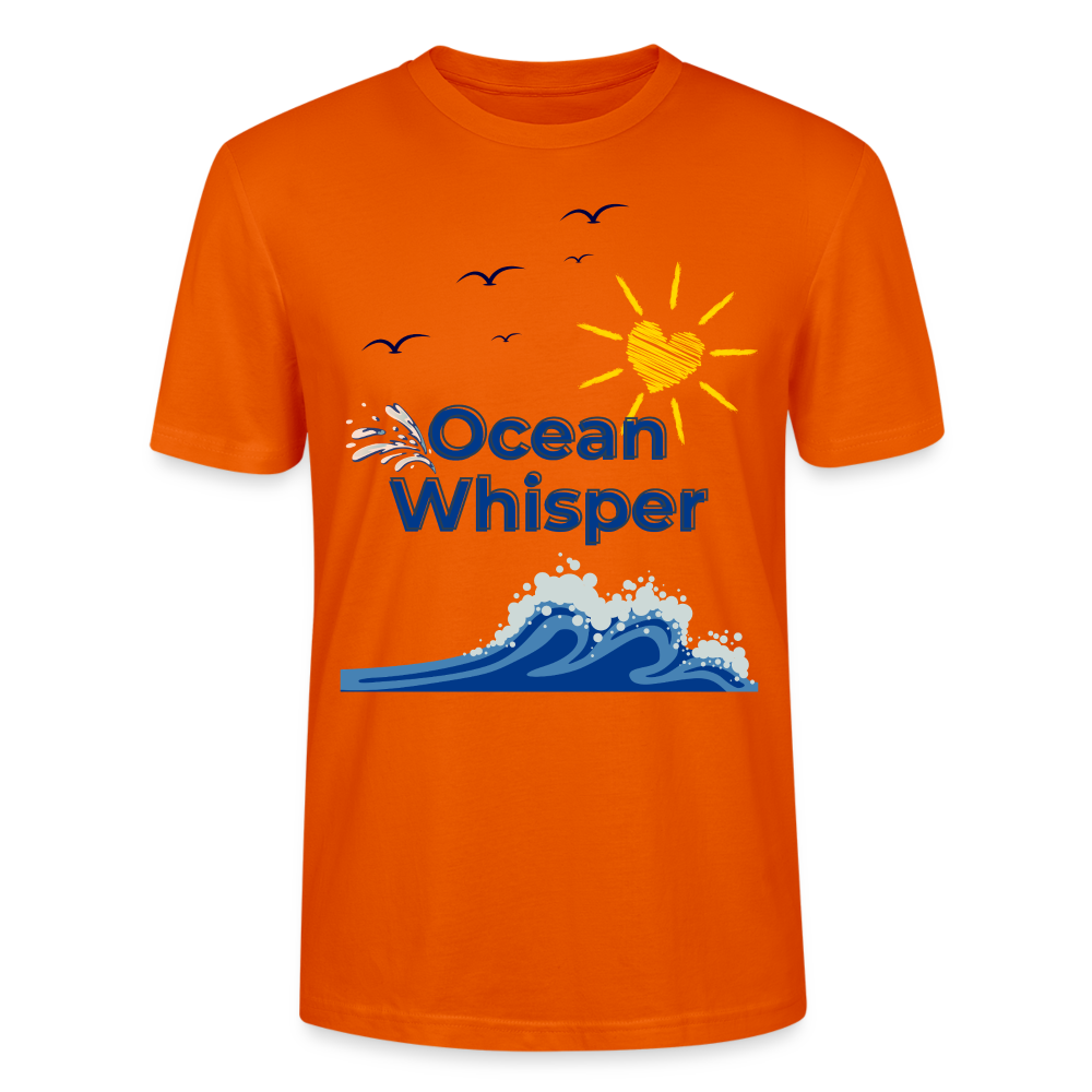 Unisex Herren Damen Bio T-Shirt - OCEAN WHISPER - Tieforange