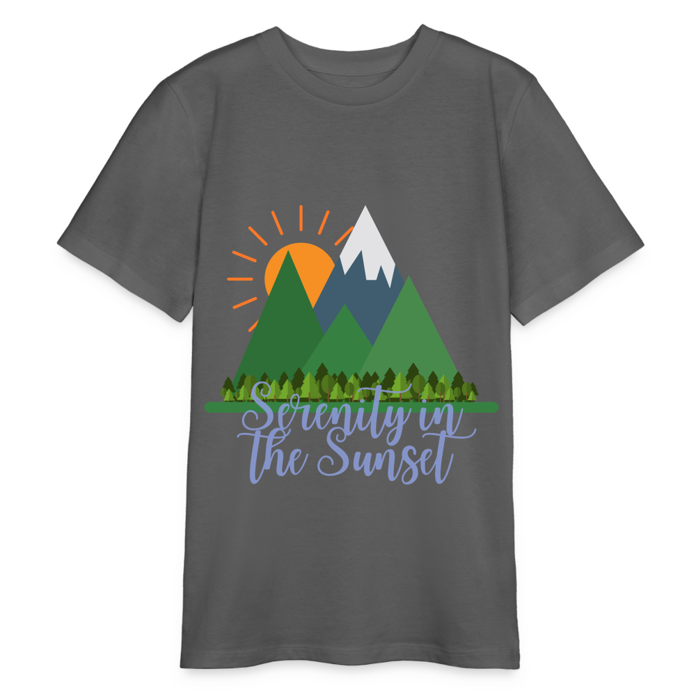 Bio Teenager T-Shirt - SERENITY IN THE SUNSET - Anthrazit