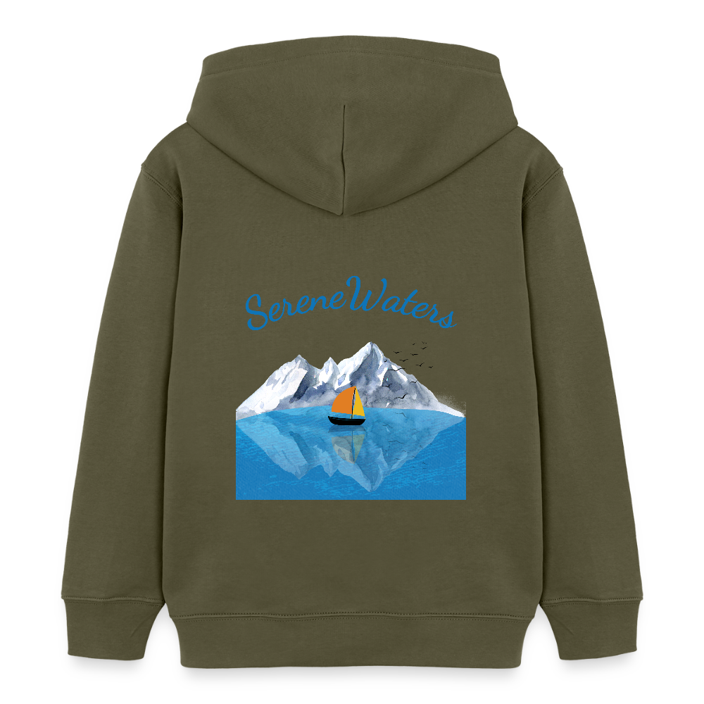 Kinder Bio-Hoodie - SERENE WATERS - Khaki