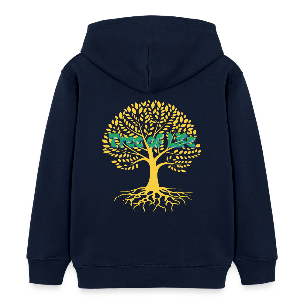 Kinder Bio-Hoodie - TREE OF LIFE - Navy