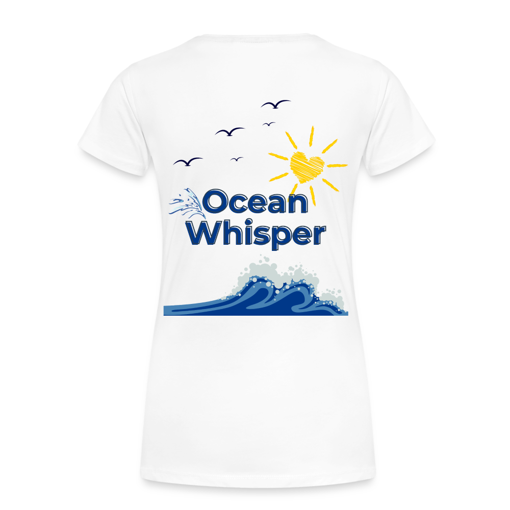 Frauen Premium Bio T-Shirt - OCEAN WHISPER - Weiß