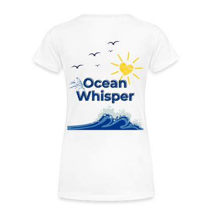 Frauen Premium Bio T-Shirt - OCEAN WHISPER - Weiß