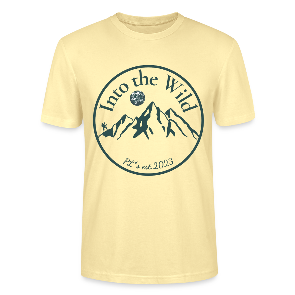 Unisex Herren Damen Bio T-Shirt - INTO THE WILD - Creme