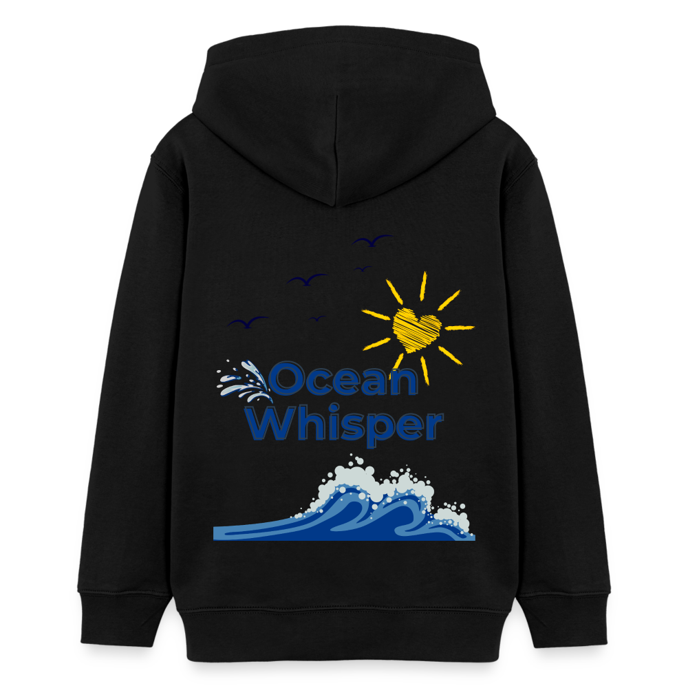 Teenager Bio-Hoodie - OCEAN WHISPER - Schwarz