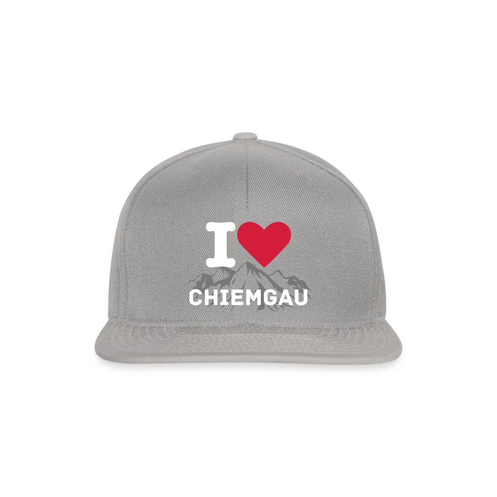 Snapback Cap - I LOVE CHIEMGAU - versch. Farben - Graphit/Graphit