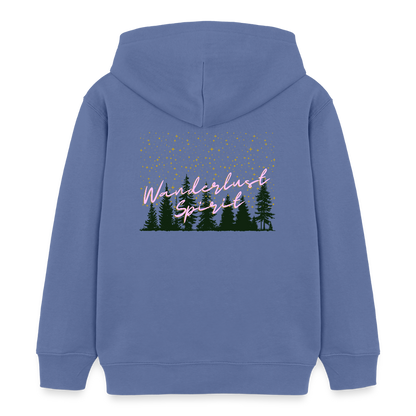 Kinder Bio-Hoodie - WANDERLUST SPIRIT - Blau