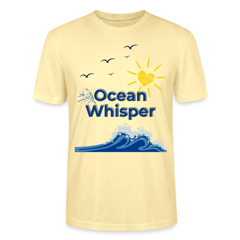 Unisex Herren Damen Bio T-Shirt - OCEAN WHISPER - Creme