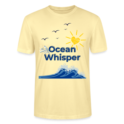 Unisex Herren Damen Bio T-Shirt - OCEAN WHISPER - Creme