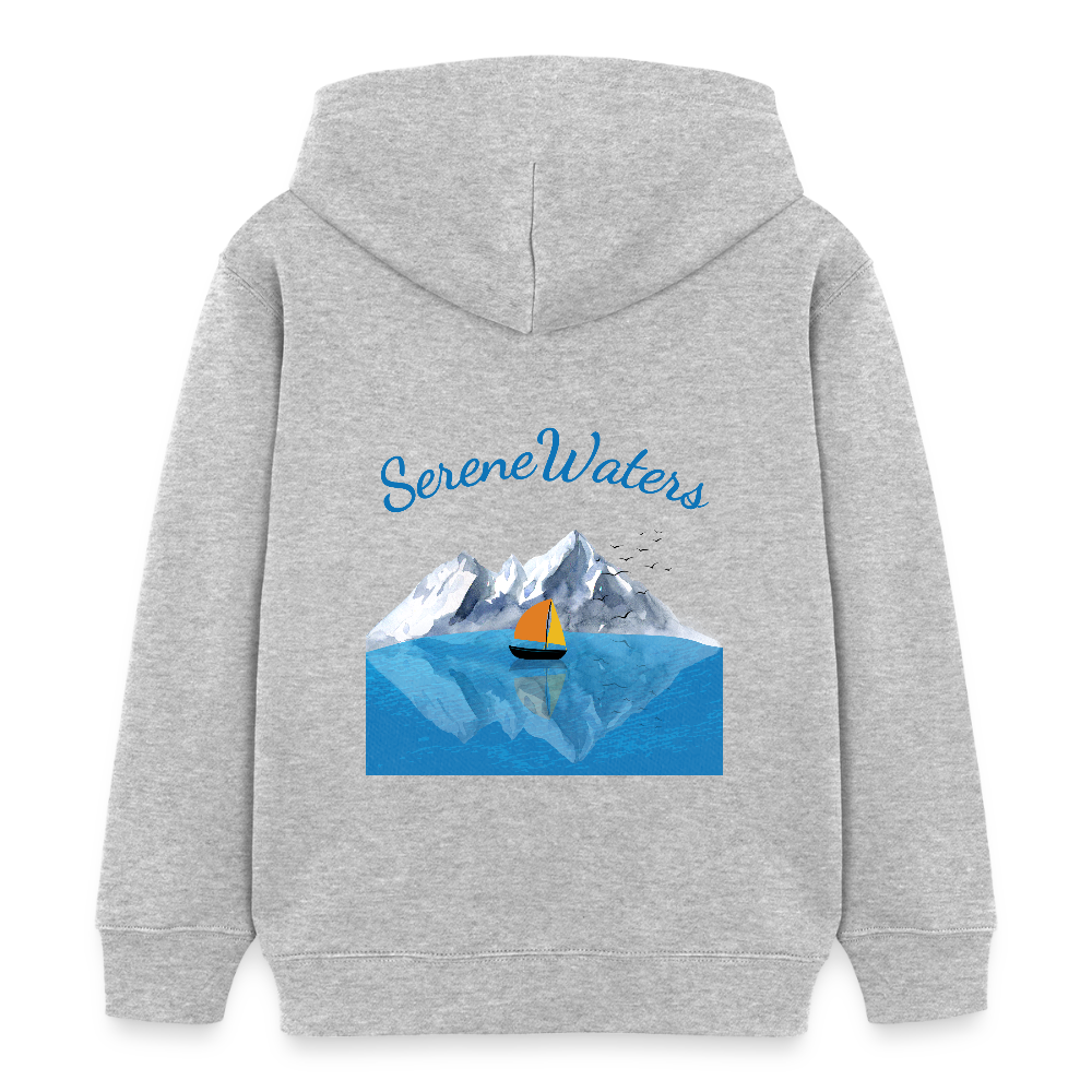 Kinder Bio-Hoodie - SERENE WATERS - Grau meliert