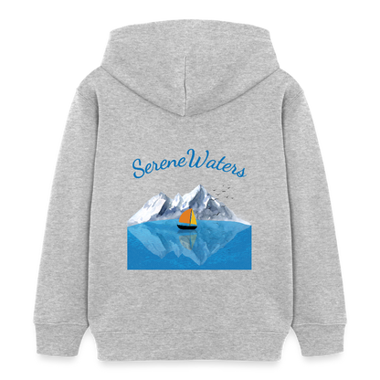 Kinder Bio-Hoodie - SERENE WATERS - Grau meliert