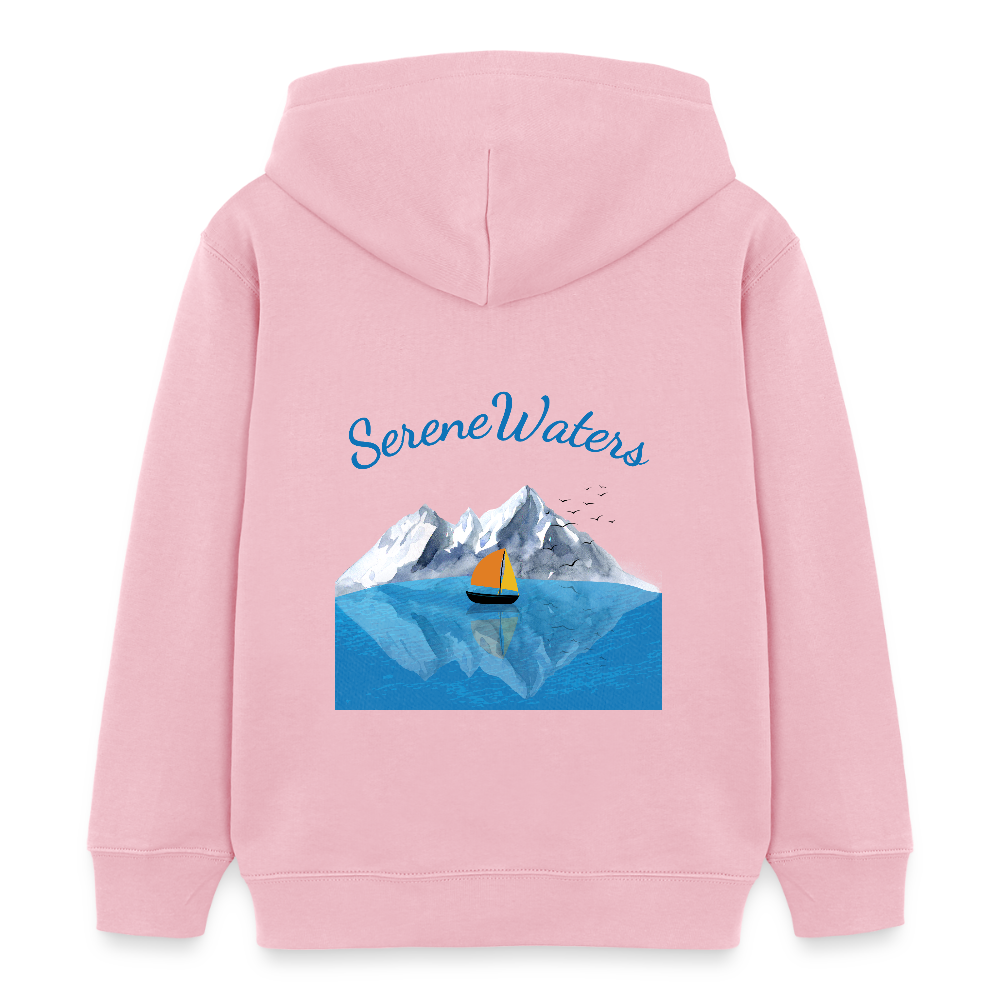 Kinder Bio-Hoodie - SERENE WATERS - Hellrosa