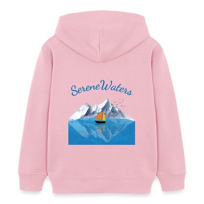 Kinder Bio-Hoodie - SERENE WATERS - Hellrosa