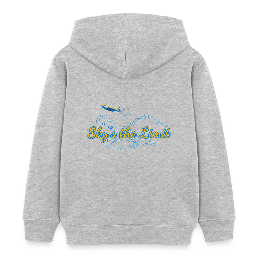 Kinder Bio-Hoodie - SKY´S THE LIMIT - Grau meliert