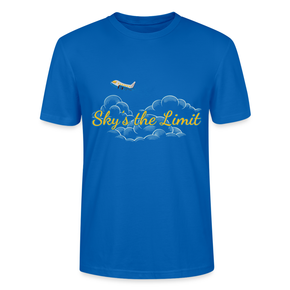 Unisex Herren Damen Bio T-Shirt - SKY`S THE LIMIT - Pfauenblau