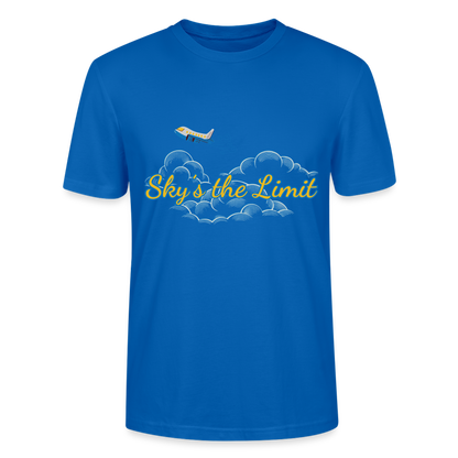 Unisex Herren Damen Bio T-Shirt - SKY`S THE LIMIT - Pfauenblau