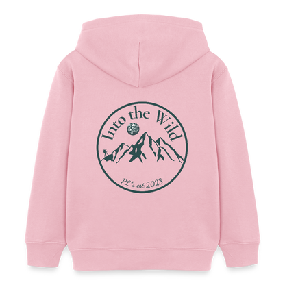 Kinder Bio-Hoodie - INTO THE WILD - Hellrosa