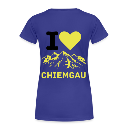 Frauen Premium Bio T-Shirt - I LOVE CHIEMGAU - Königsblau