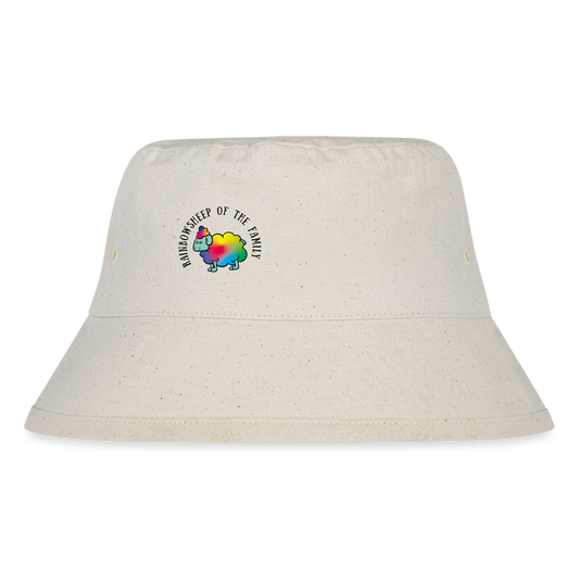 Recycelter Bucket Hat - REGENBOGENSCHAF - Naturweiß