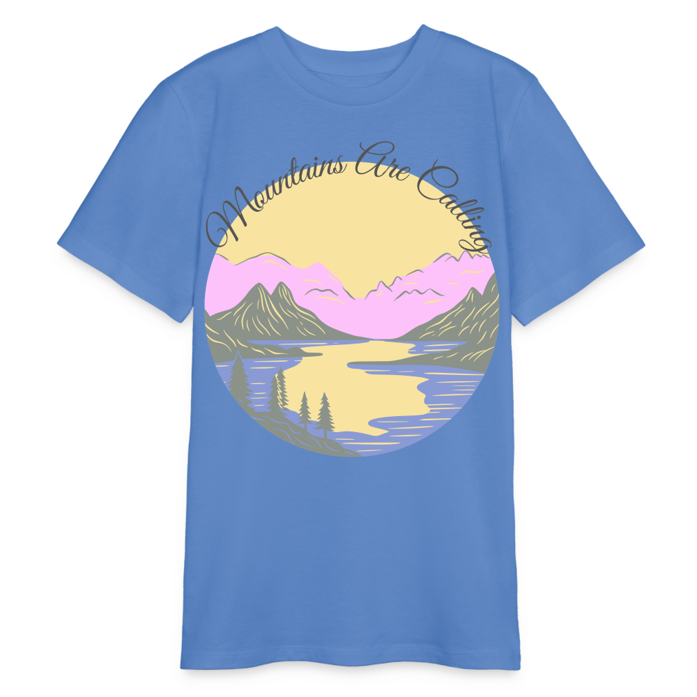 Bio Teenager T-Shirt - MOUNTAINS ARE CALLING - Blau