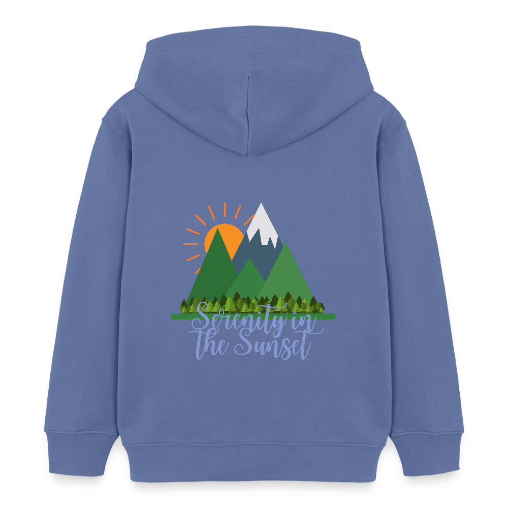 Kinder Bio-Hoodie - SERENITY IN THE SUNSET - Blau