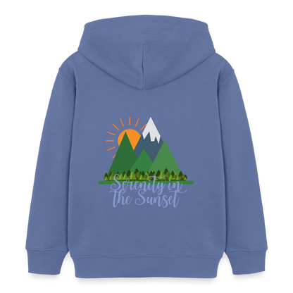 Kinder Bio-Hoodie - SERENITY IN THE SUNSET - Blau