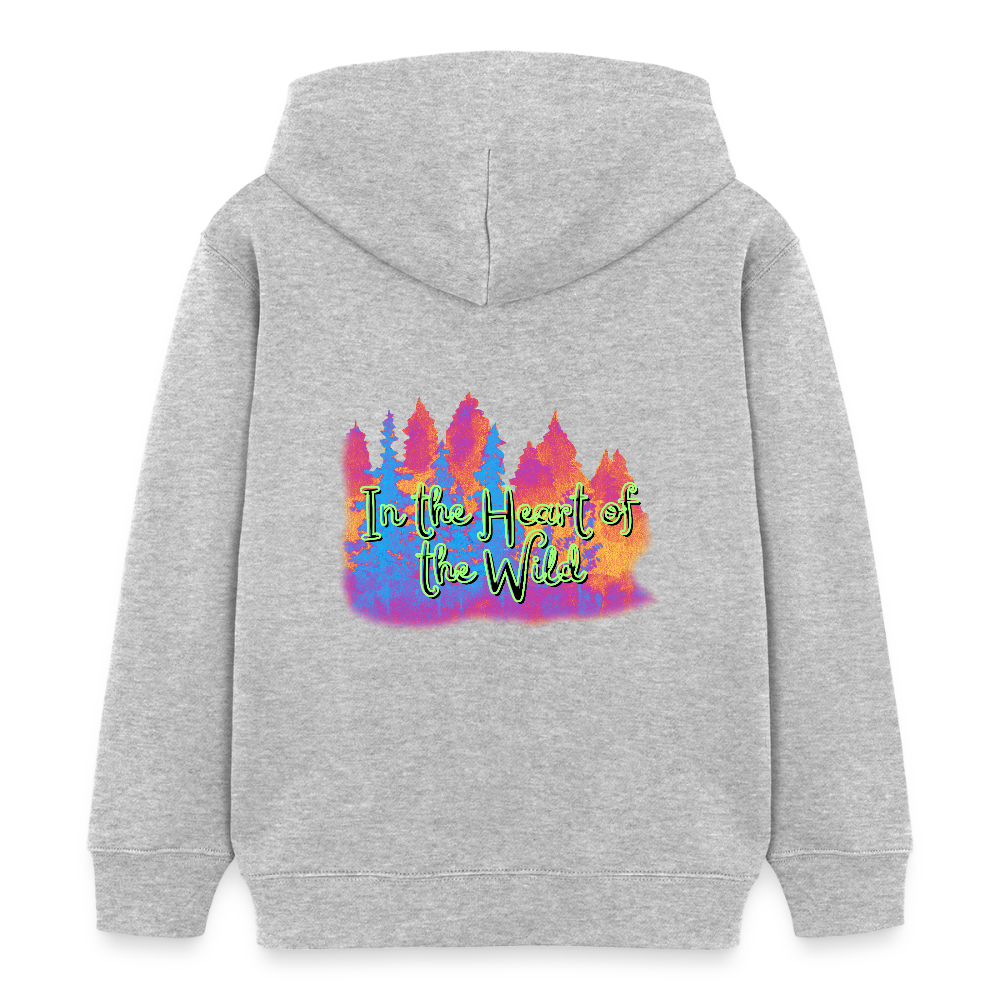 Kinder Bio-Hoodie - IN THE HEART OF THE WILD 2 - Grau meliert