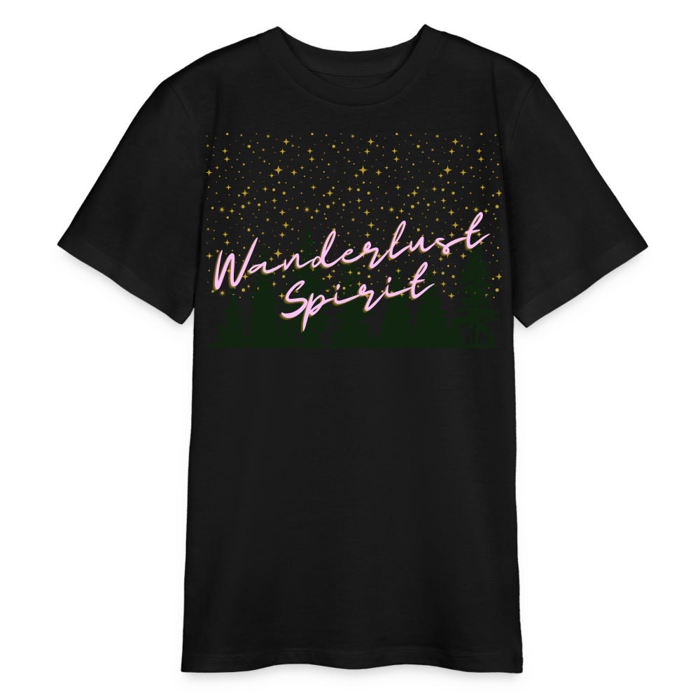 Bio Teenager T-Shirt - Wanderlust Spirit - Schwarz