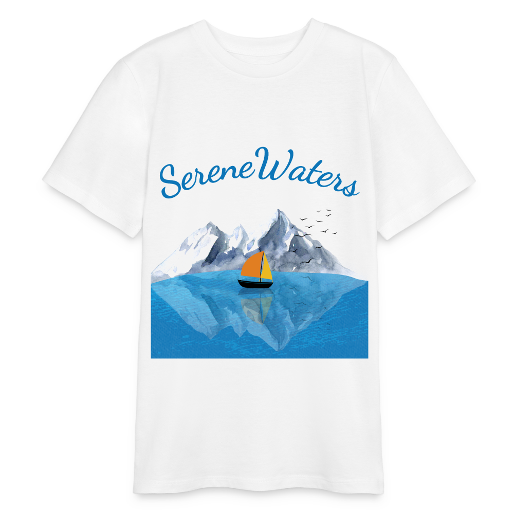 Bio Teenager T-Shirt - SERENE WATERS - Weiß