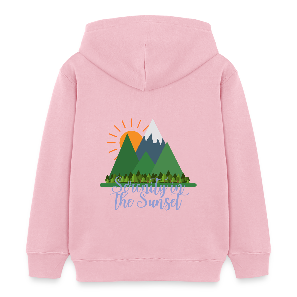 Kinder Bio-Hoodie - SERENITY IN THE SUNSET - Hellrosa