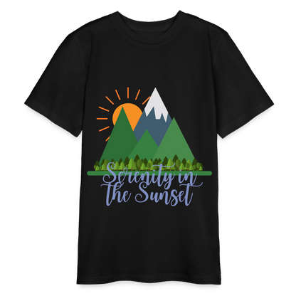 Bio Teenager T-Shirt - SERENITY IN THE SUNSET - Schwarz