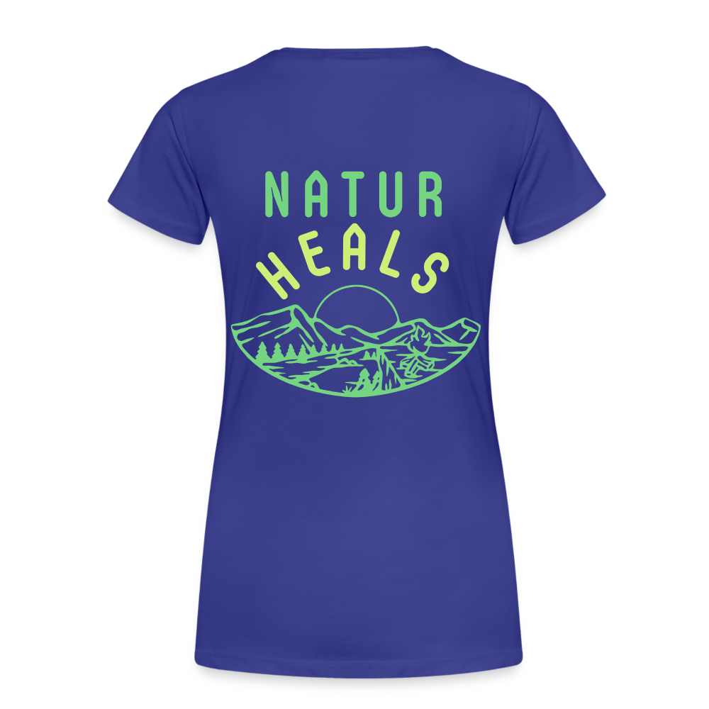 Frauen Premium Bio T-Shirt - NATUR HEALS - Königsblau