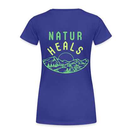 Frauen Premium Bio T-Shirt - NATUR HEALS - Königsblau