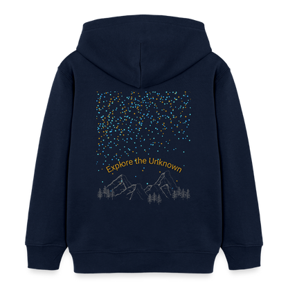 Kinder Bio-Hoodie - EXPLORE THE UNKNOWN - Navy