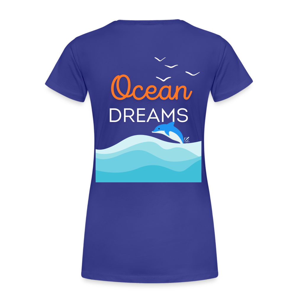 Frauen Premium Bio T-Shirt - OCEAN DREAMS - Königsblau