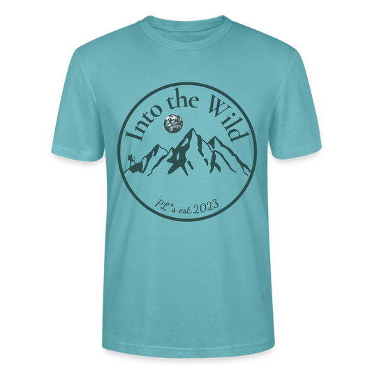 Unisex Herren Damen Bio T-Shirt - INTO THE WILD - Pastelltürkis