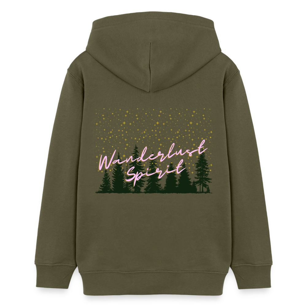 Teenager Bio-Hoodie - WANDERLUST SPIRIT - Khaki