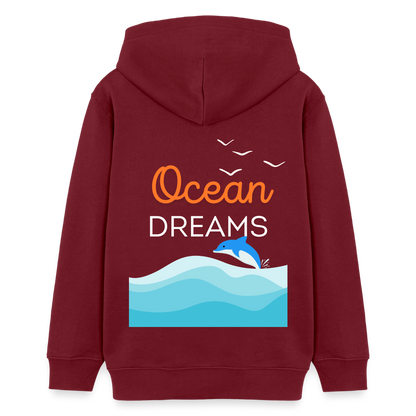 Teenager Bio-Hoodie - OCEAN DREAMS - Burgunderrot