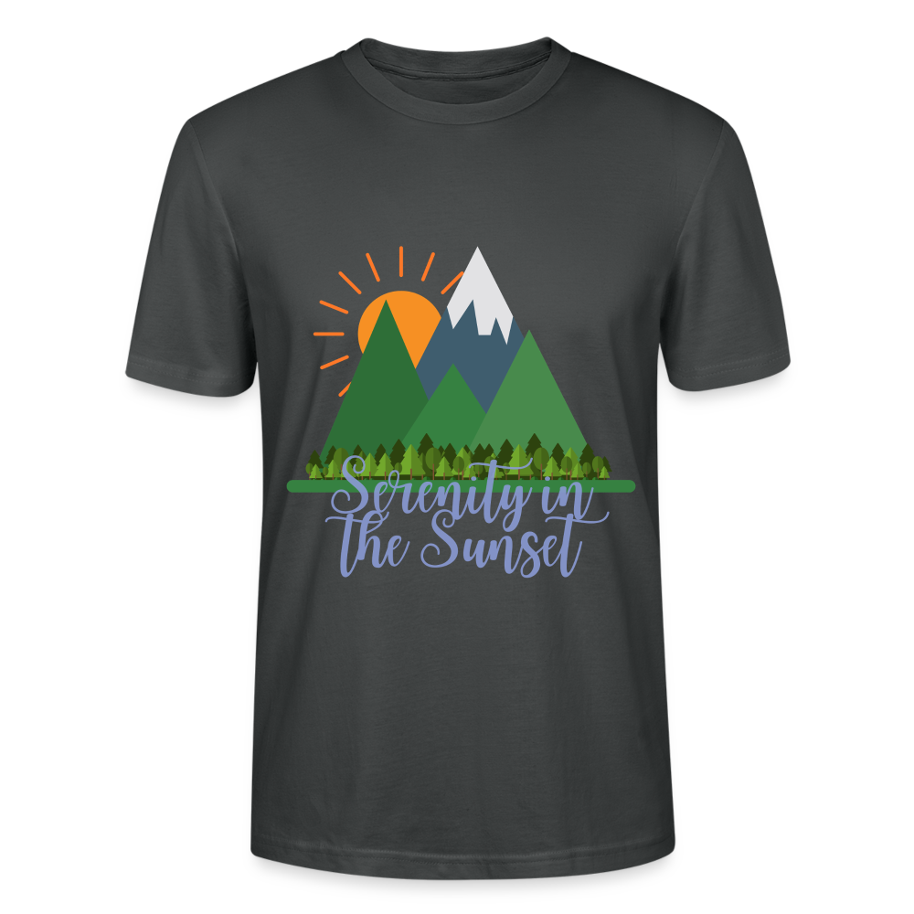 Unisex Herren Damen Bio T-Shirt - SERENITY IN THE SUNSET - Anthrazit